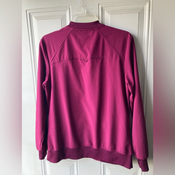 Dickies Maroon scrub jacket M - Picture 3 of 3